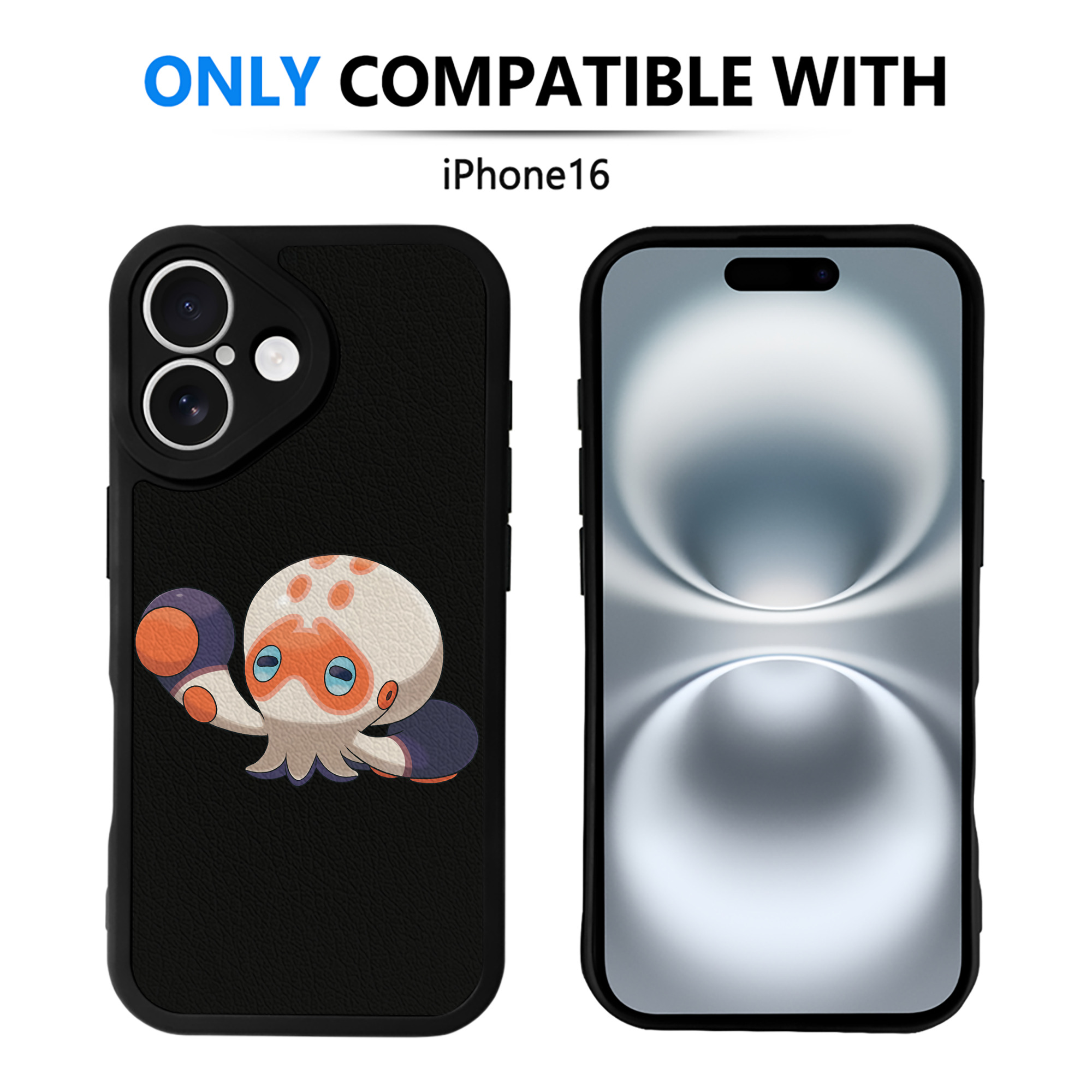 （画像用） ポケットモンスター Pokémon 【iPhone 16シリーズ対応】シリコンスマホケース（レザー調） 材質：シリコン